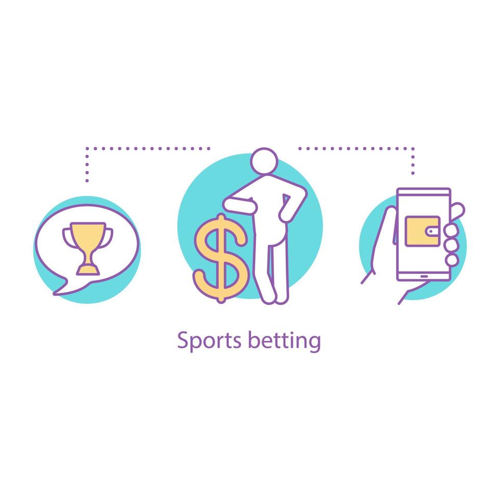 Sports betting concept icon. Success. Online betting idea thin line illustration. Vector isolated outline drawing