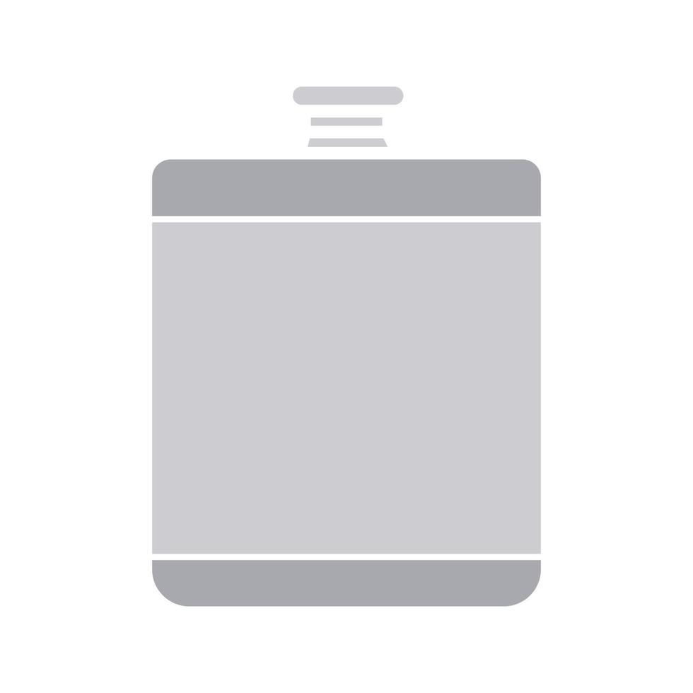 Hip flask glyph color icon. Men's drinking accessory. Silhouette symbol on white background with no outline. Negative space. Vector illustration
