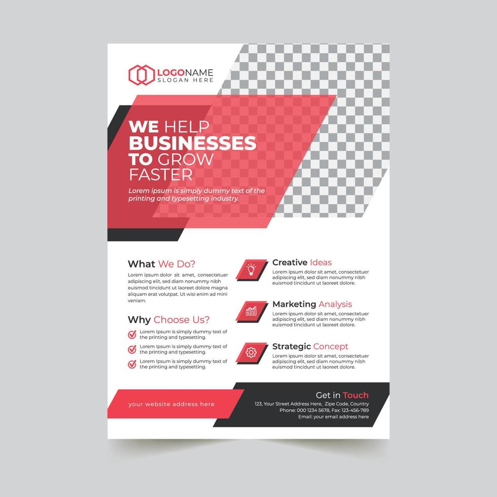 Creative corporate modern business flyer template design vector