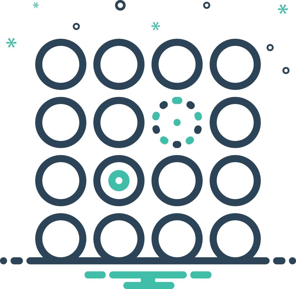 Mix icon for differentiated vector