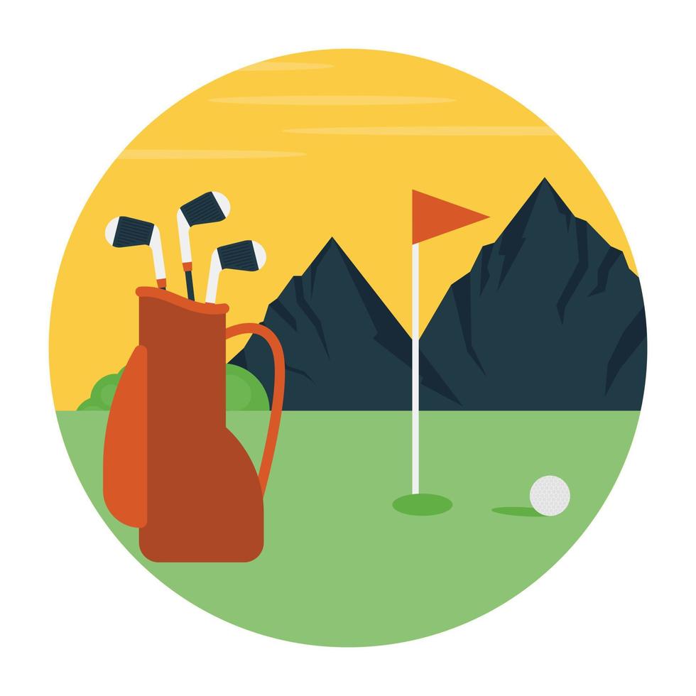 conceptos de campo de golf vector