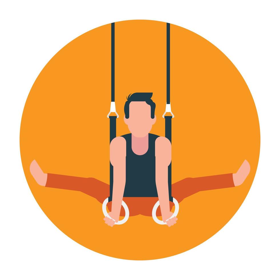 Trendy Gymnastics Concepts vector