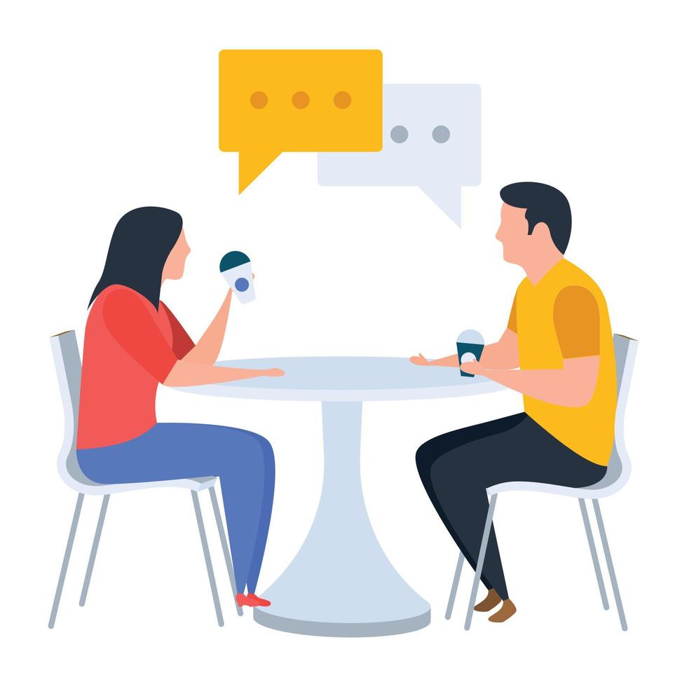 Trendy Chatting  Concepts vector