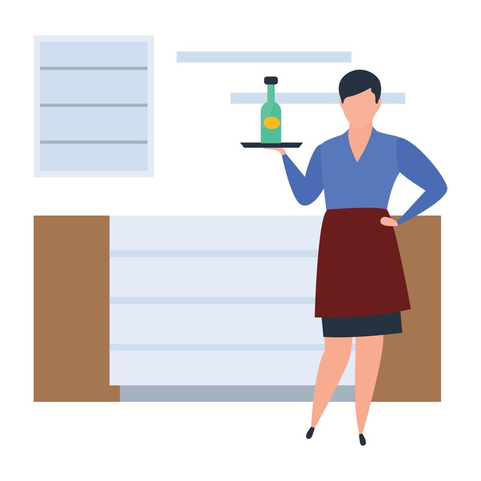 Trendy Bartender Concepts vector