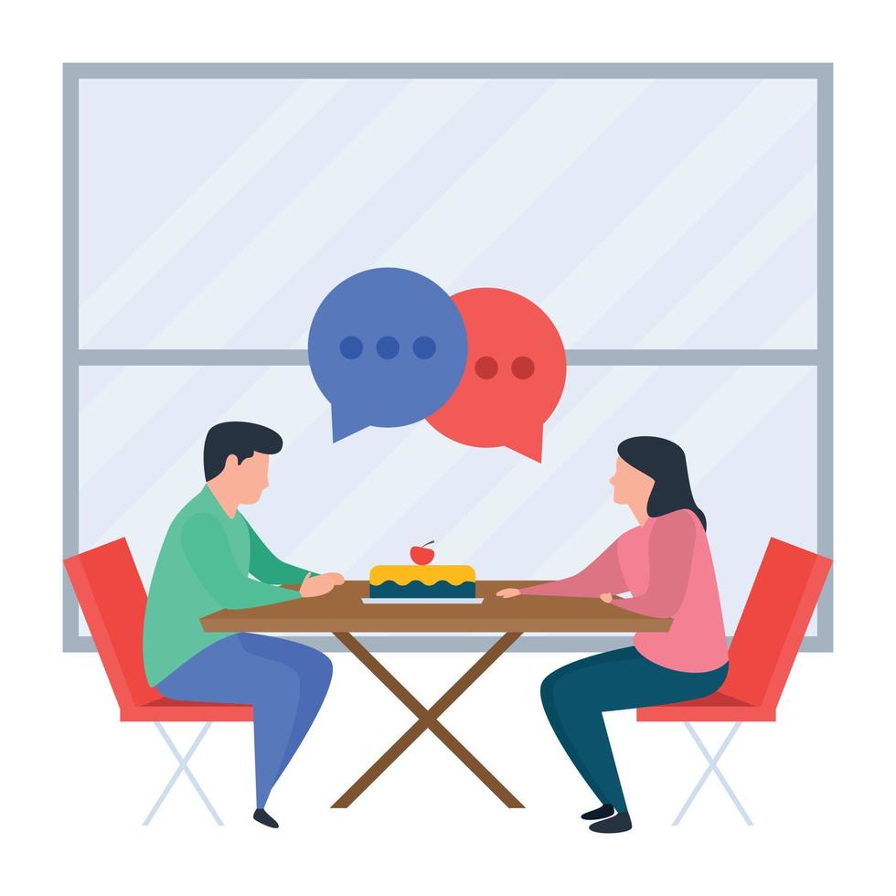 Couple Discussion Concepts vector
