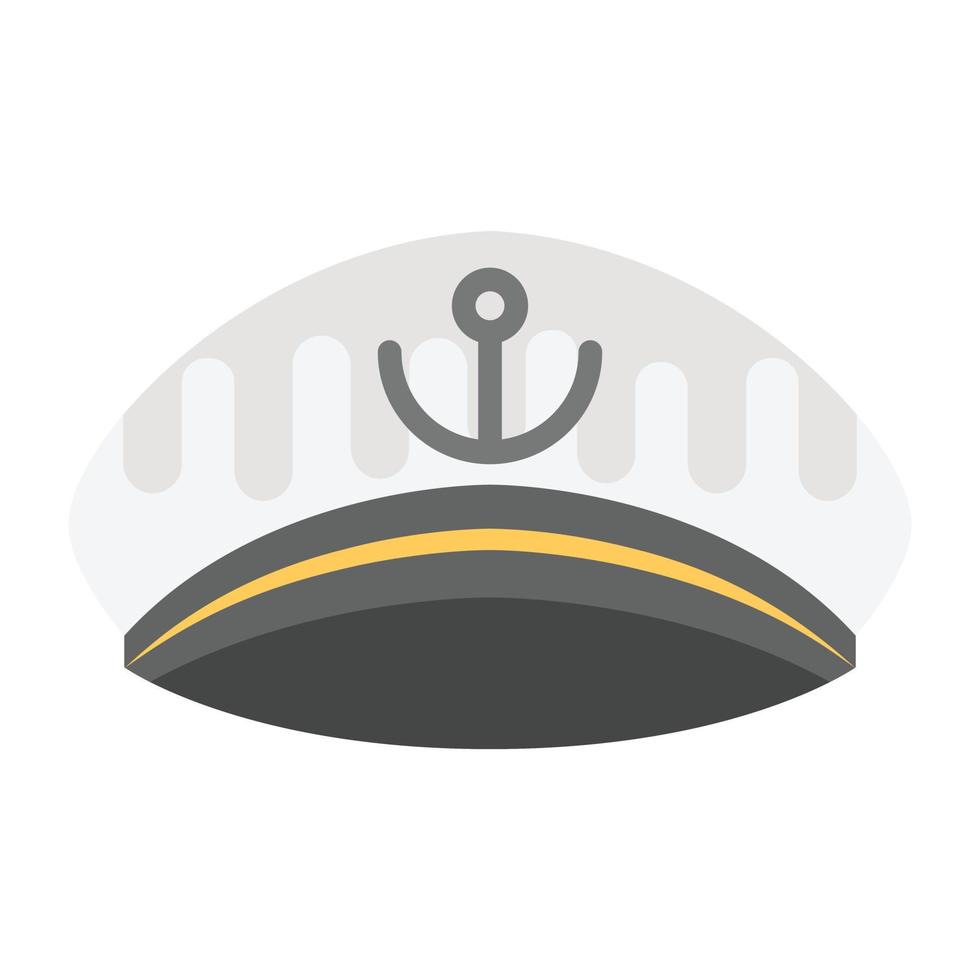 Yacht Captain Cap vector