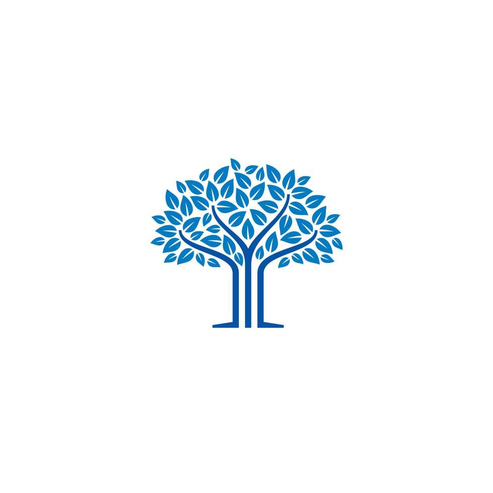 diseño de logotipo o icono de árbol vector