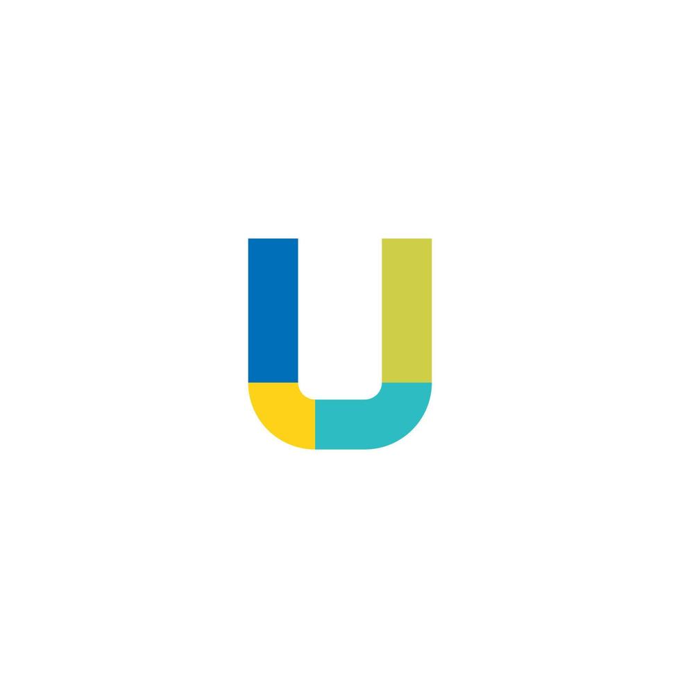 un colorido diseño de logotipo letra u vector