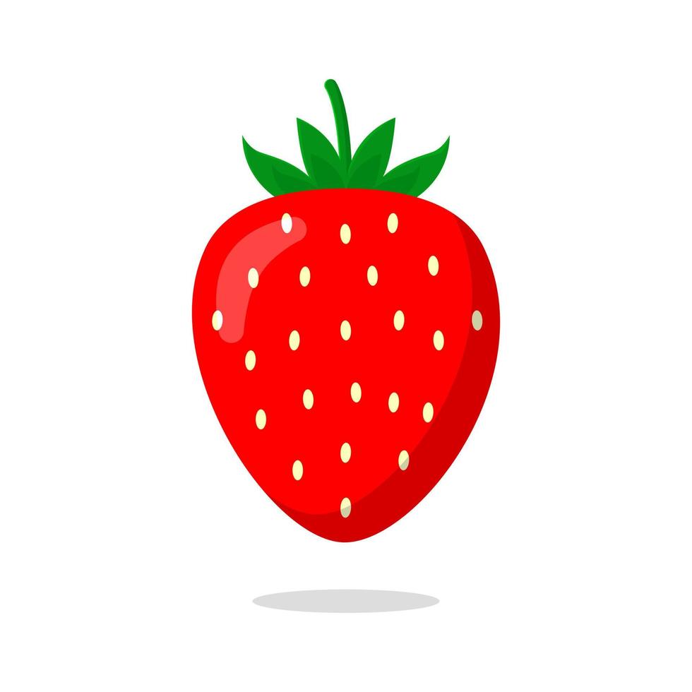 Ilustración de fresas. concepto de comida vector aislado