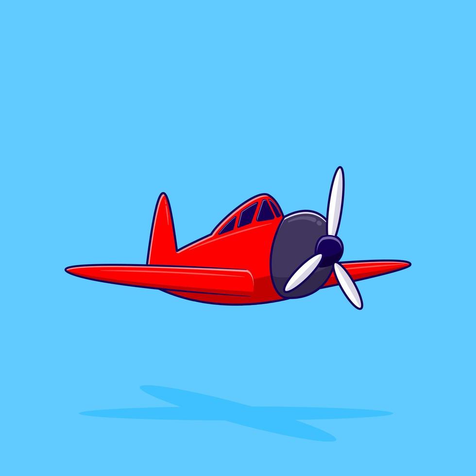 Red aircraft illustration vector