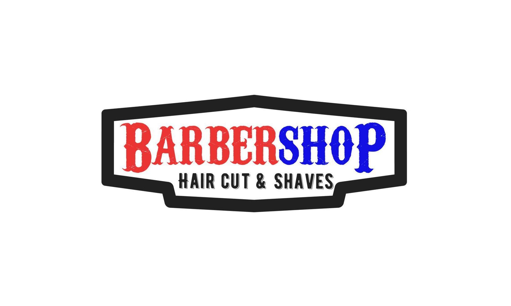 Barbershop emblem logo, template logo vector