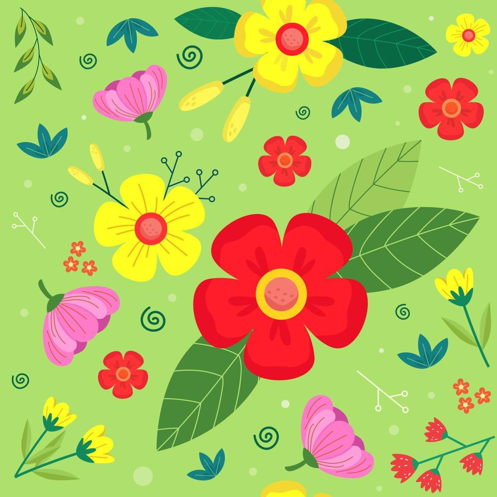 patrón floral de primavera sin costuras vector