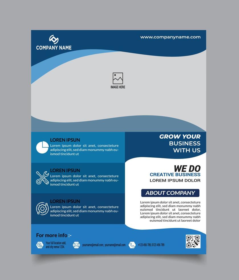 Business Flyer Vector Template, Interior Flyer Design, Business Poster and Brochure Cover Design