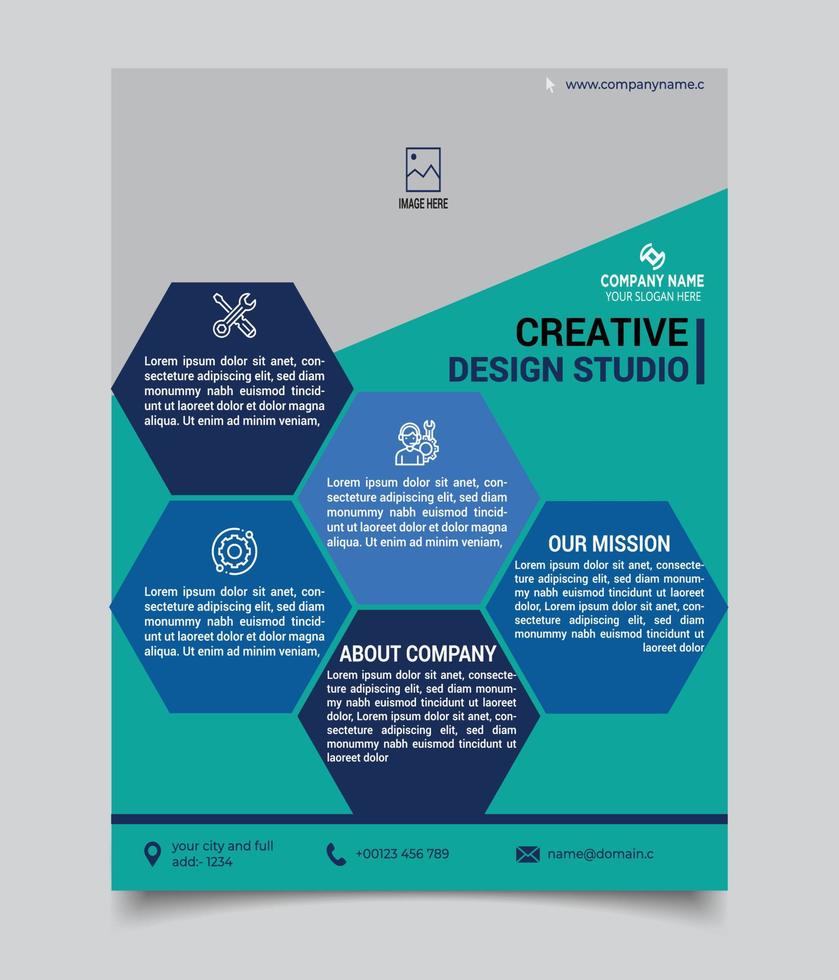 Business Flyer Vector Template, Interior Flyer Design, Business Poster and Brochure Cover Design