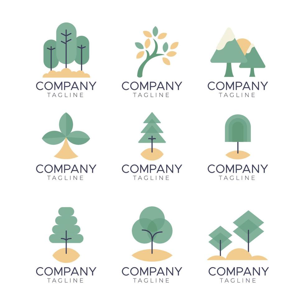 Set of Nature Logo Element vector