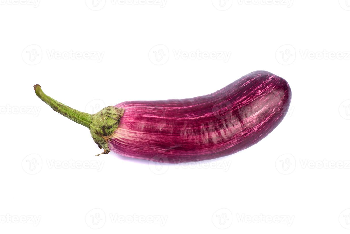 Eggplant or aubergine or brinjal vegetable isolated on a white background. photo