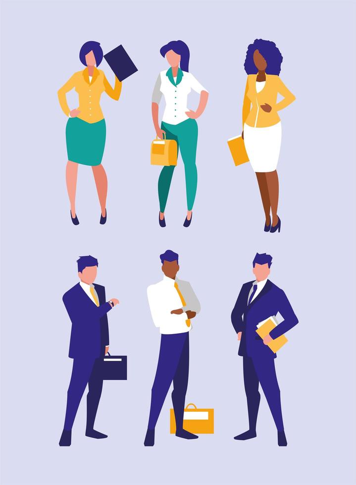 Group of businesspeople vector design