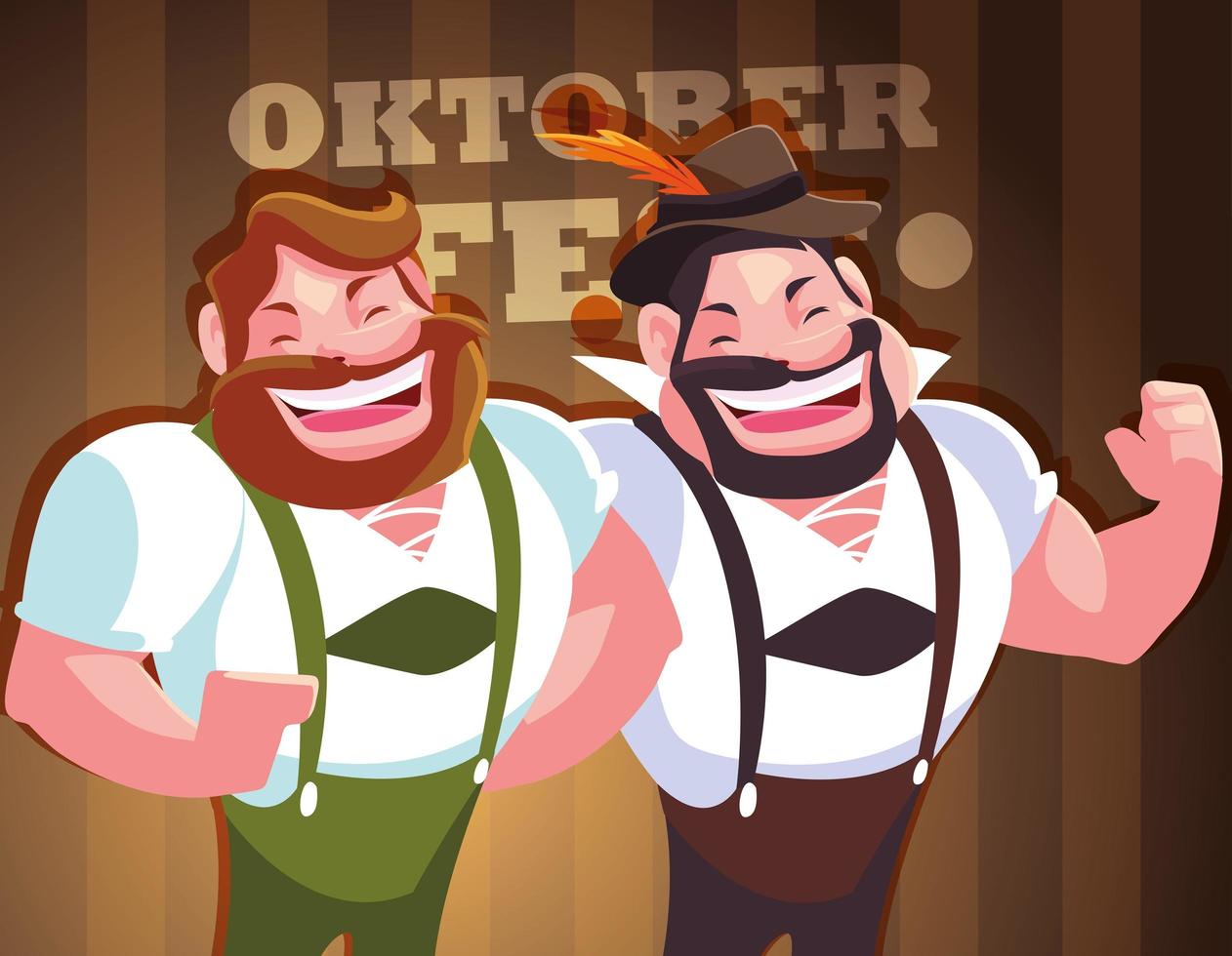 diseño de vectores de hombres oktoberfest de alemania