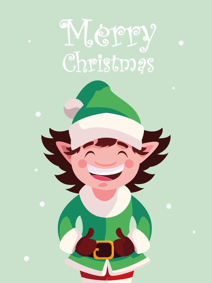 tarjeta de navidad con etiqueta feliz navidad vector