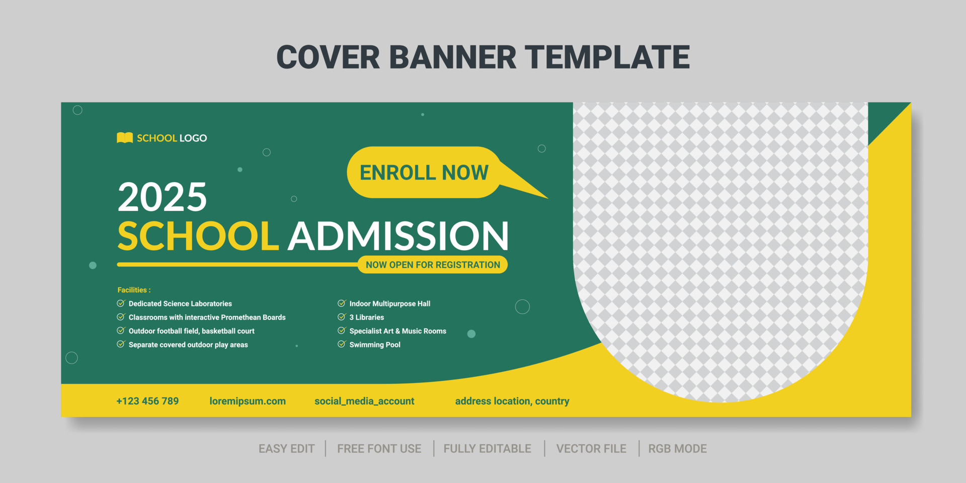 School Admission Banner Vector Art, Icons, and Graphics for Free Download