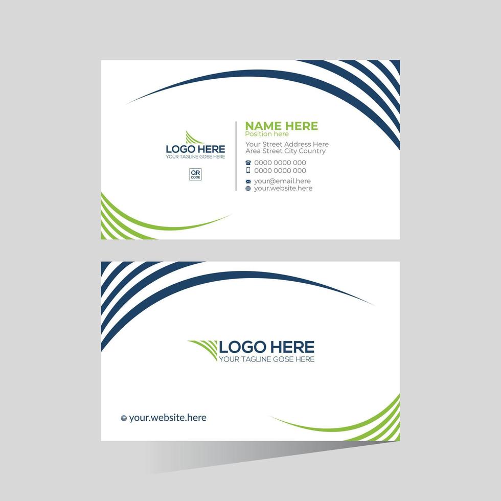 green colored creative vector business card