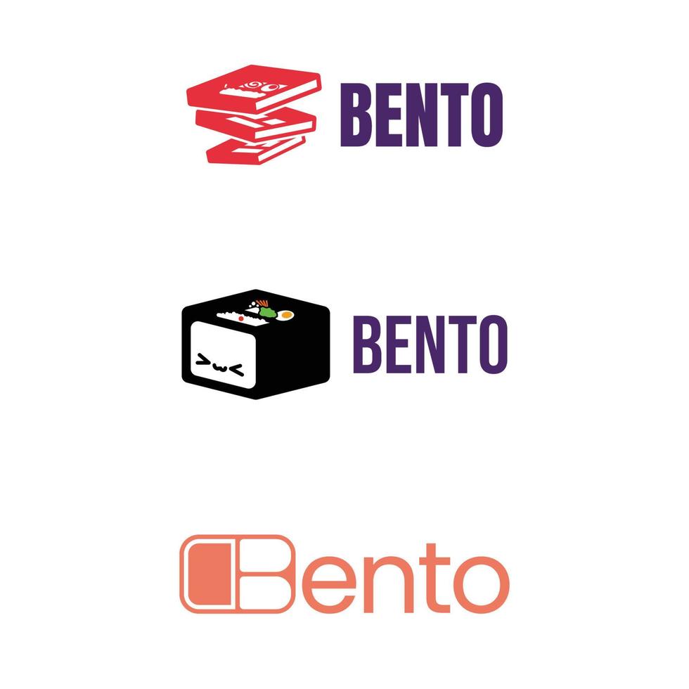 a set of bento logos vector