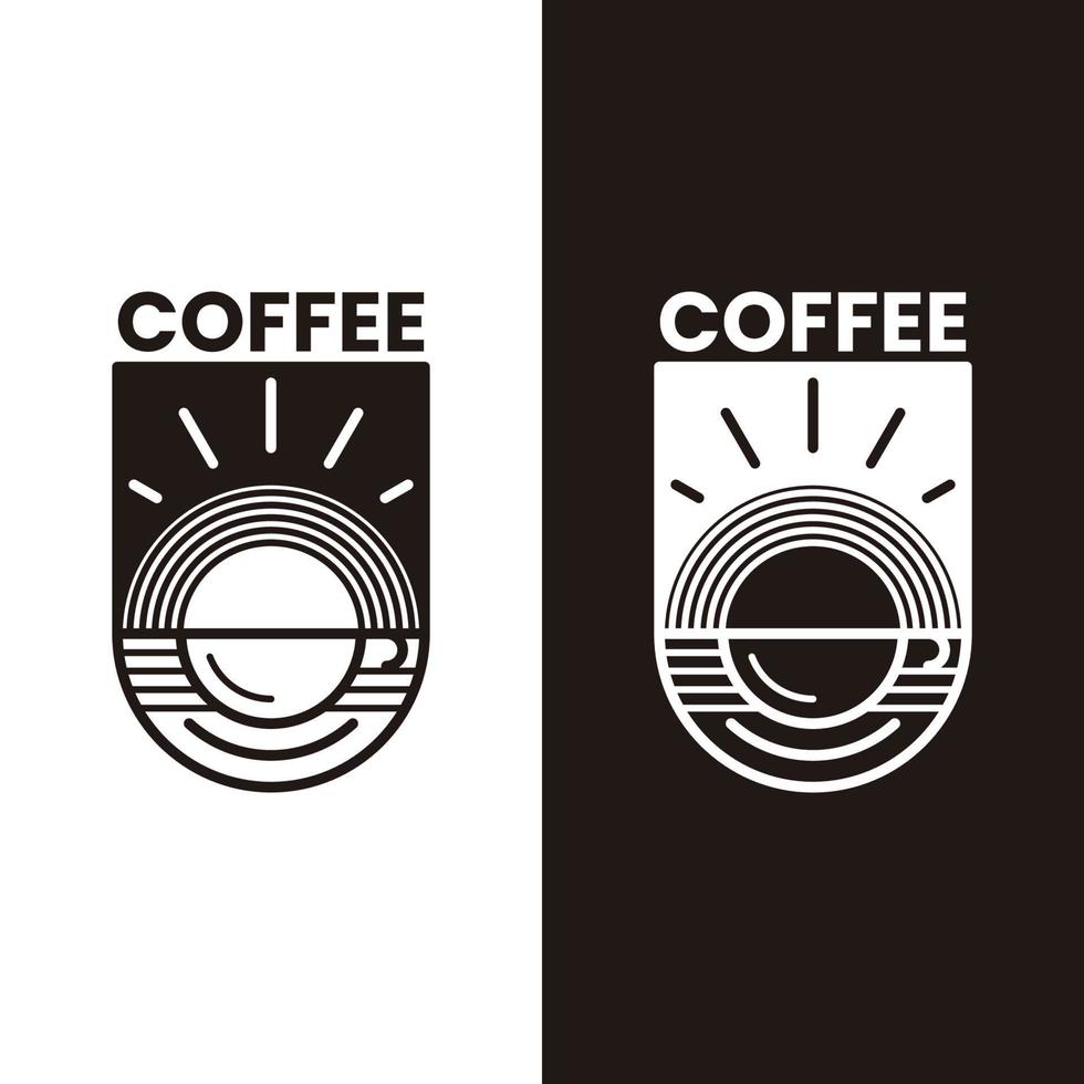 Logo emblem for coffee or cafe business vector