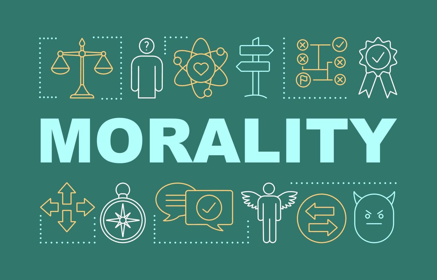 Morality word concepts banner. Reliability, honesty. Business ethics