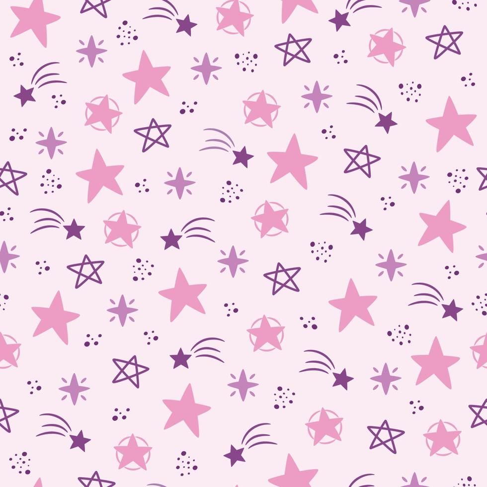 Hand Drawn Star Pattern Background vector