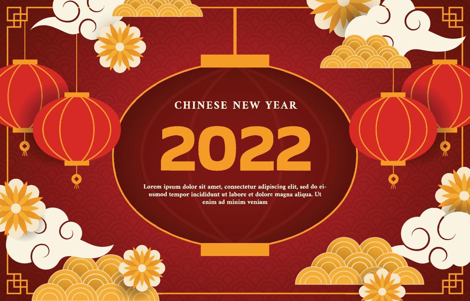 Chinese New Year 2022 Background Paper Style vector