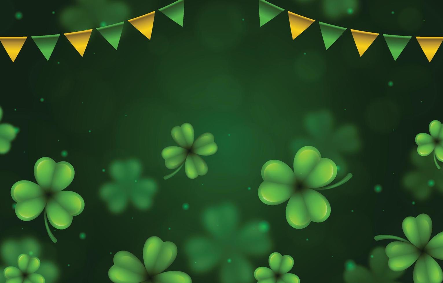 fondo del día de san patricio de la hoja de trébol vector