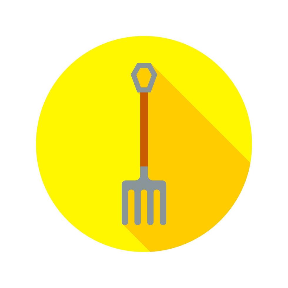 Flat Pitchfork Circle Icon vector