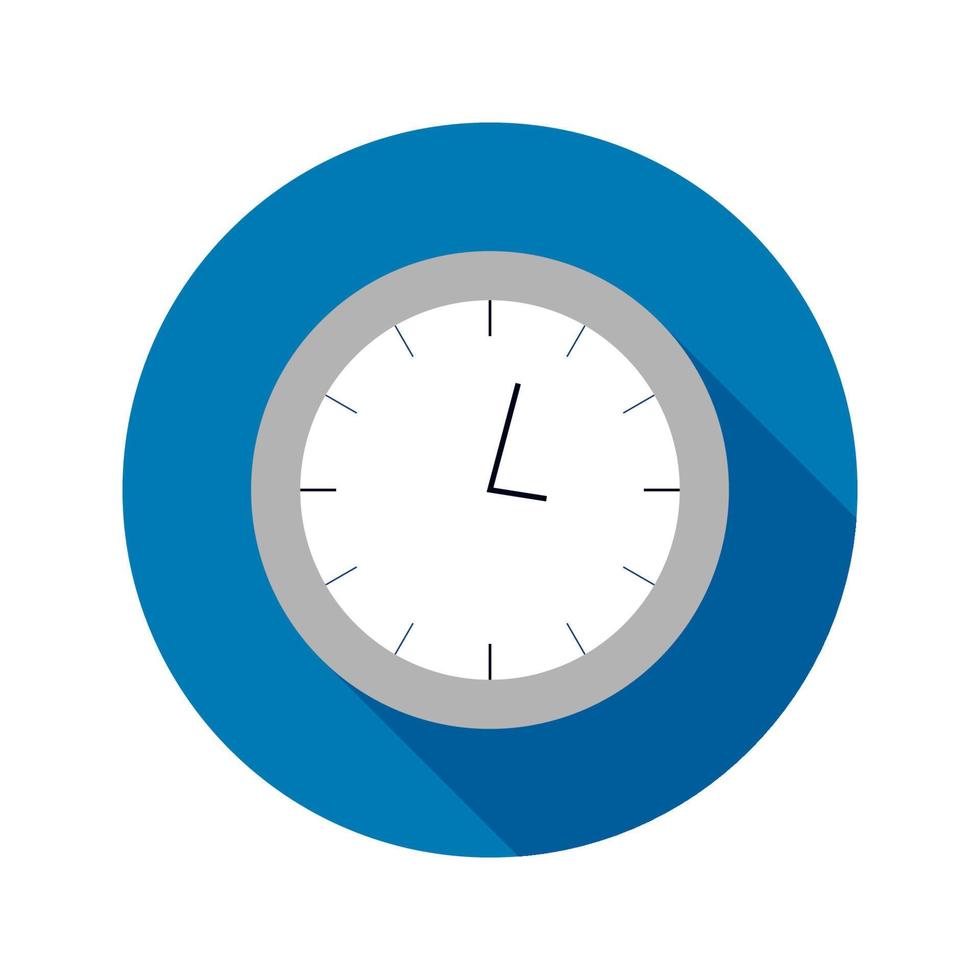 icono de círculo de reloj plano vector