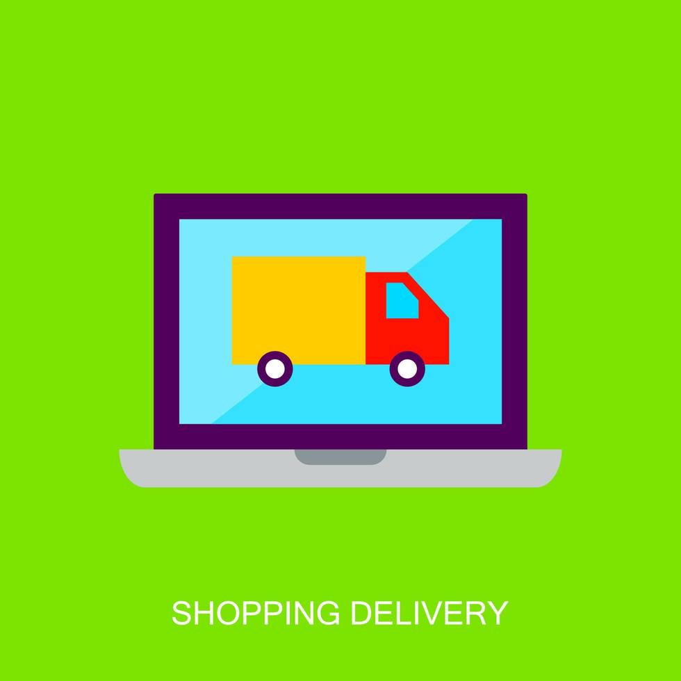 Flat Online Delivery Concept vector