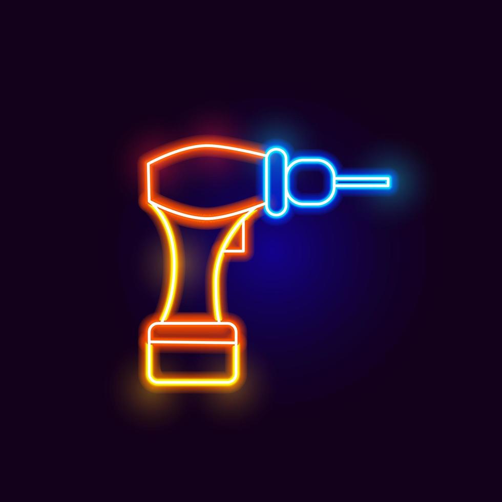 Neon Drill Icon vector