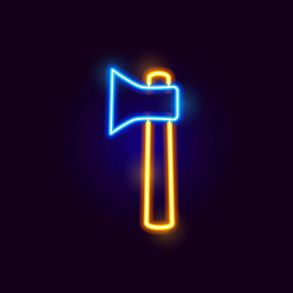 Neon Axe Icon vector