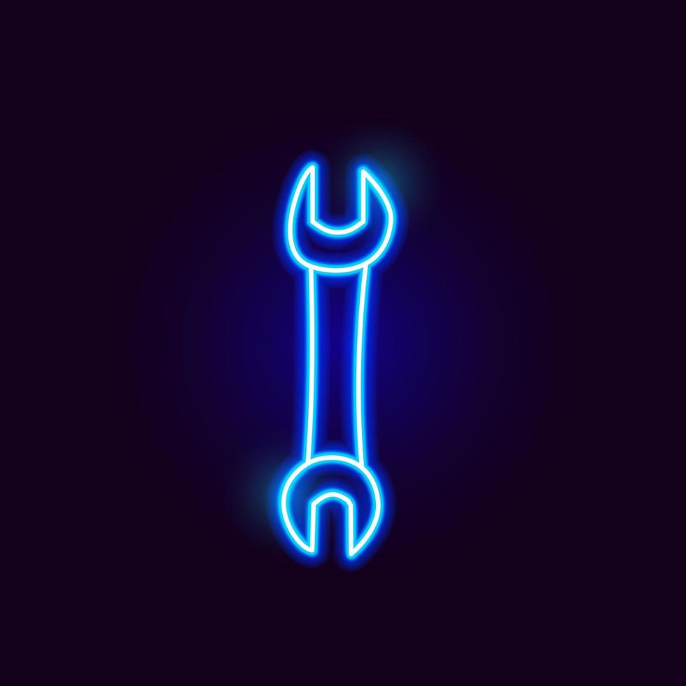 Neon Wrench Icon vector