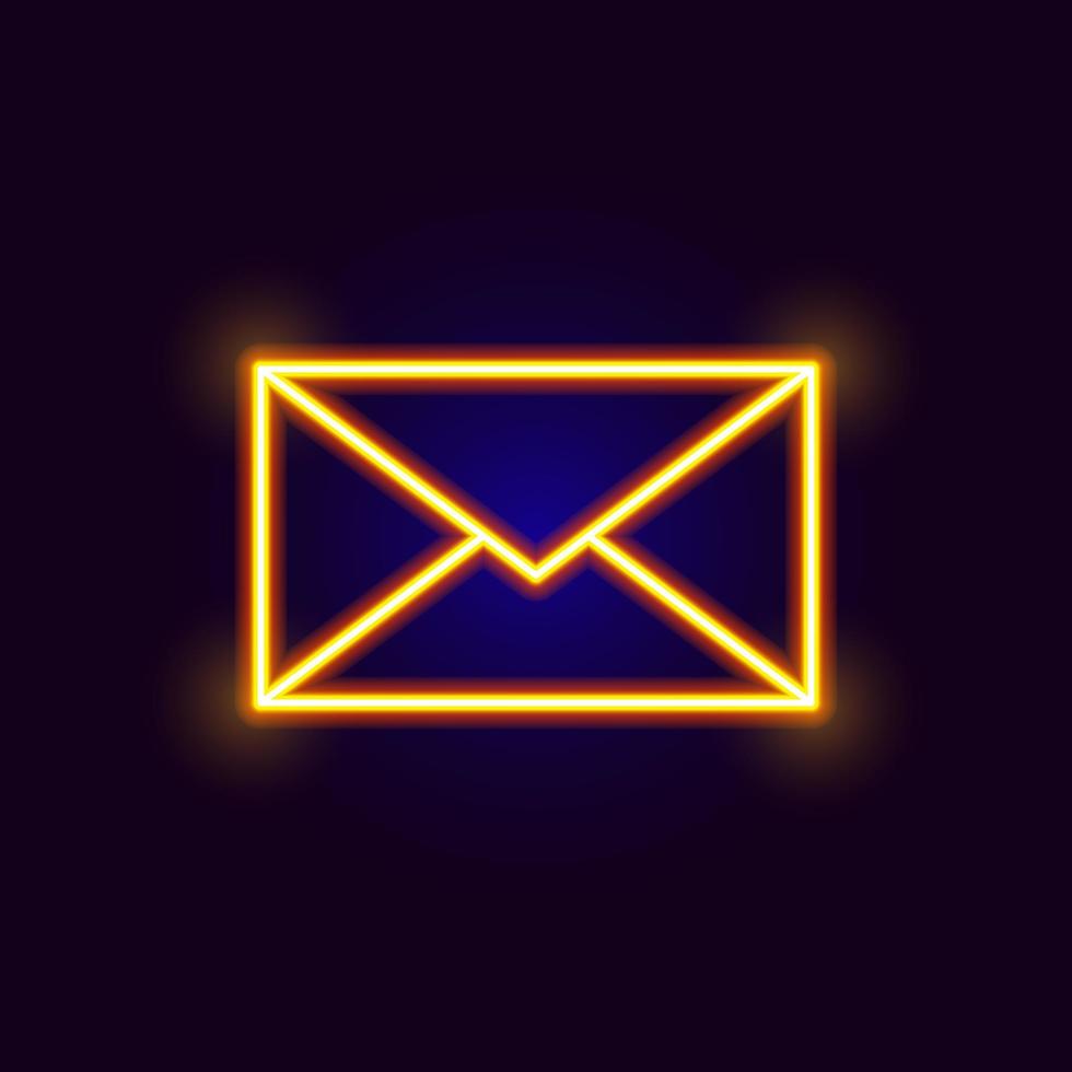 Neon Envelope Icon vector