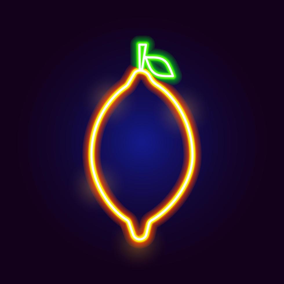 Neon Lemon Icon vector