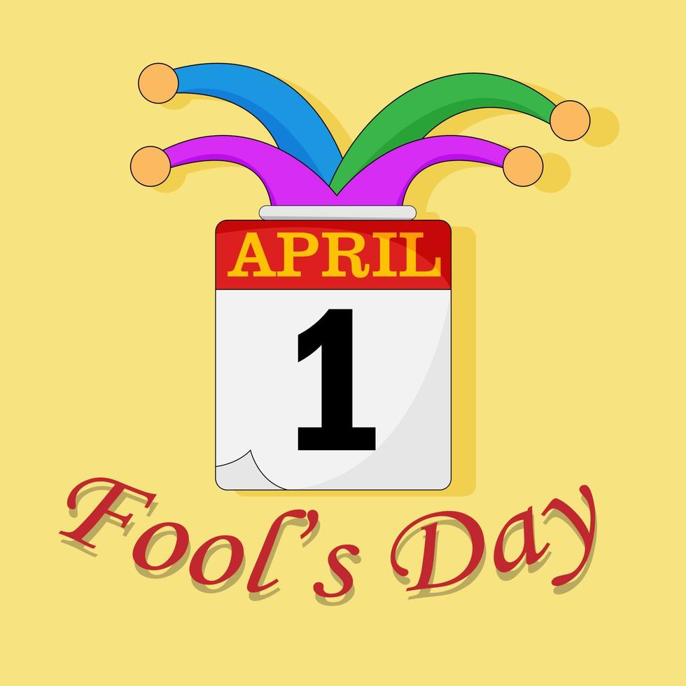 Illustration vector design of April 1 as April Fool's Day.