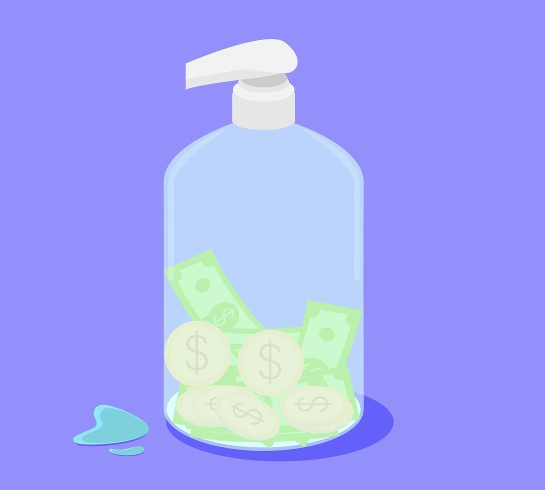 Illustration vector design of selling hand sanitizer which can be making money