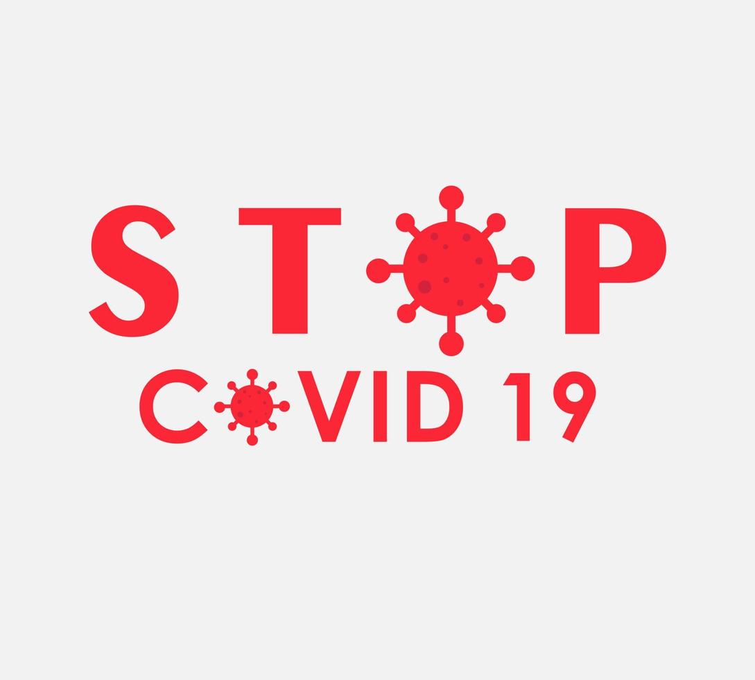 Illustration vector design of stopping covid 19