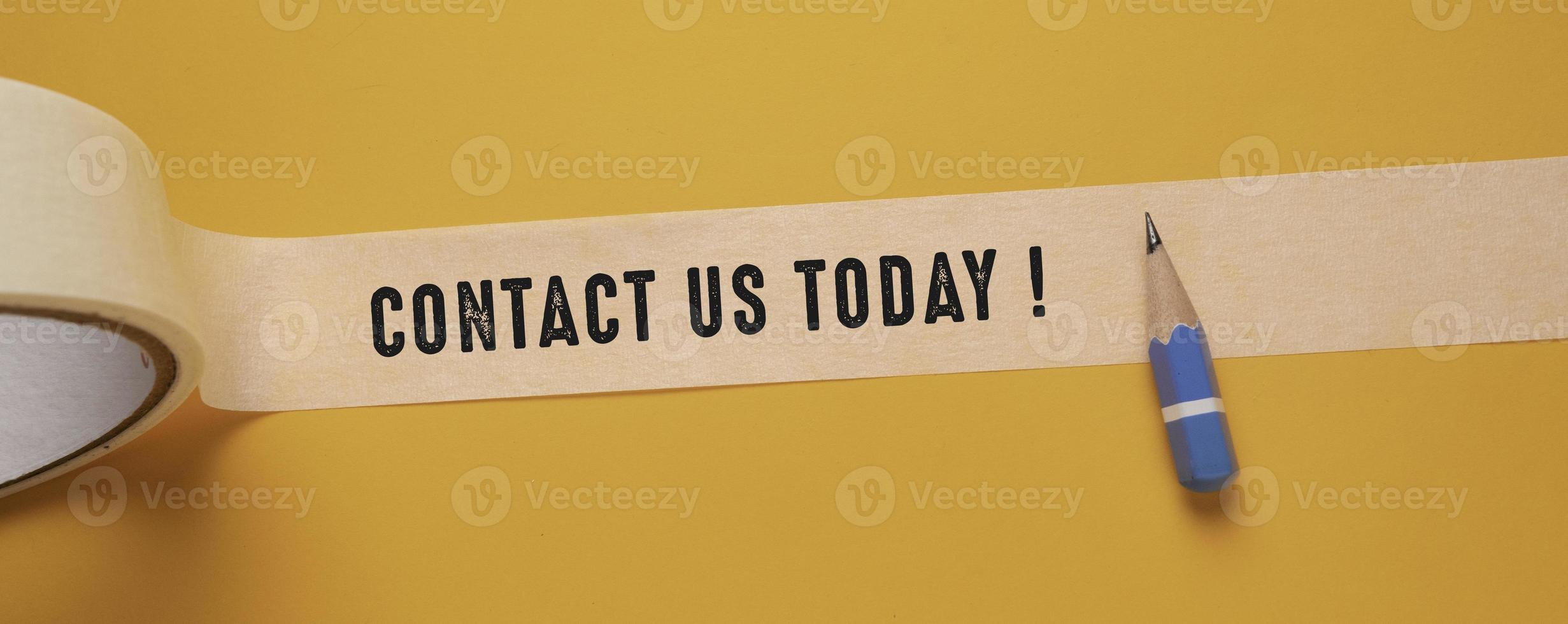 Close up of Contact Us Word photo