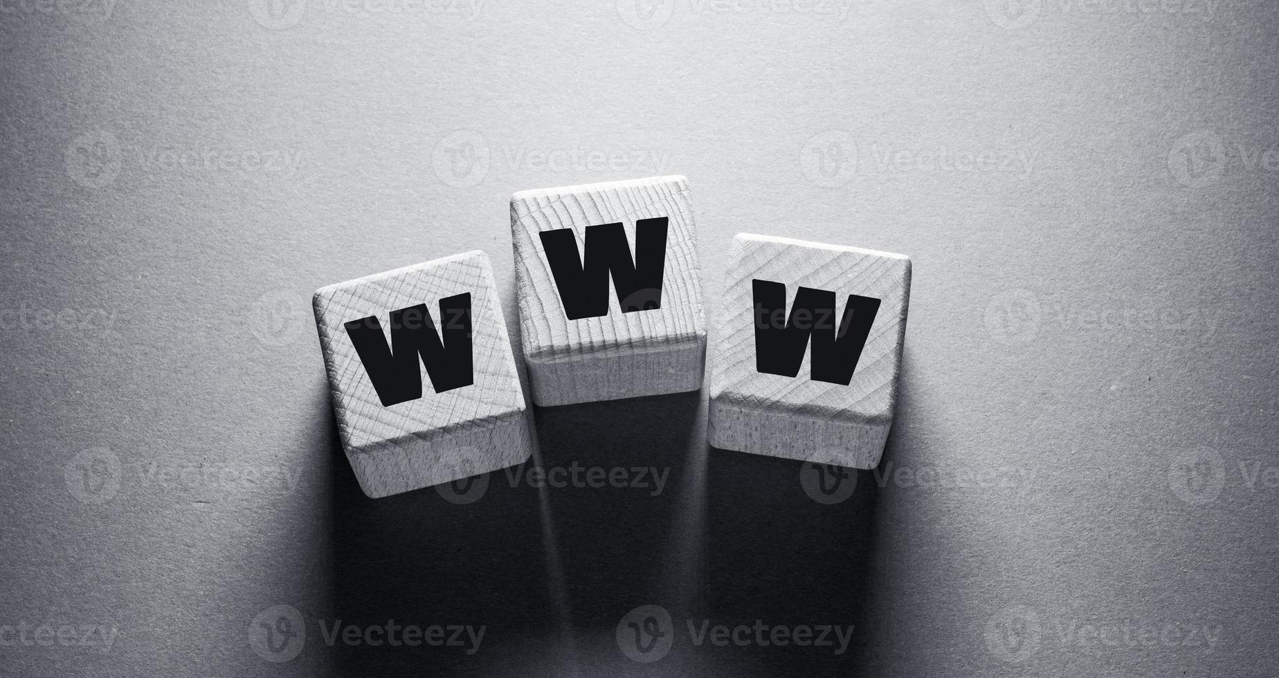 WWW Word with Wooden Cubes photo