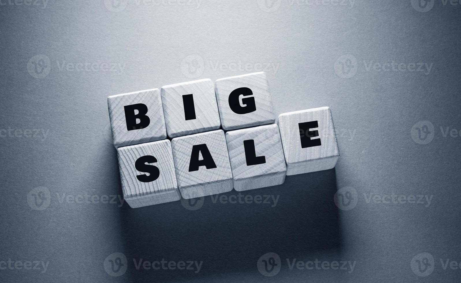 Big Sale Word with Wooden Cubes photo