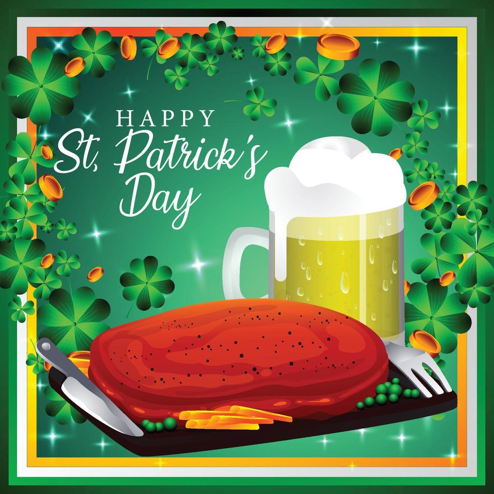 St.Patrick's Day Food Concept vector