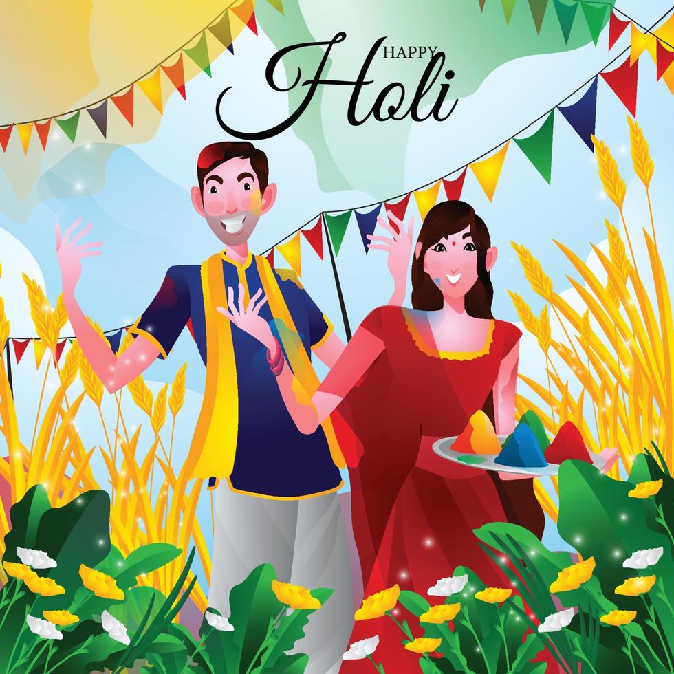 Celebrate Happy Holi Day Festival vector