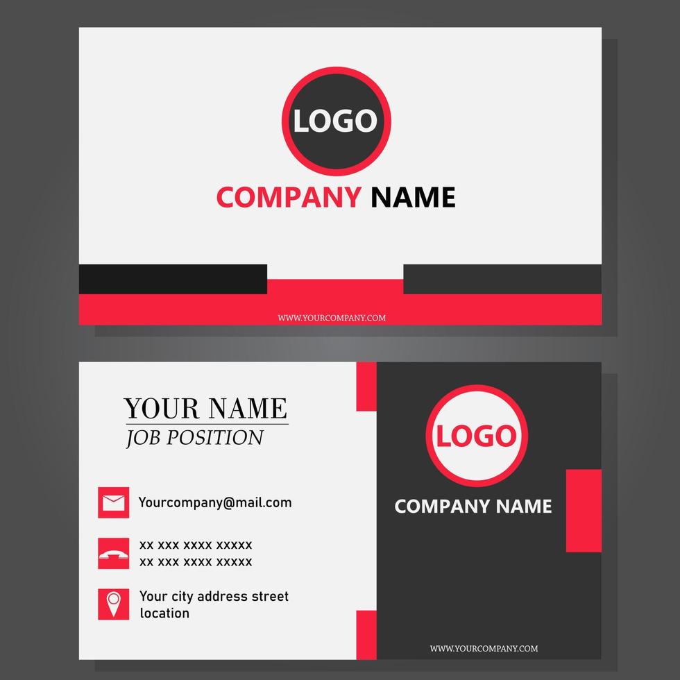 Modern business card template design vector
