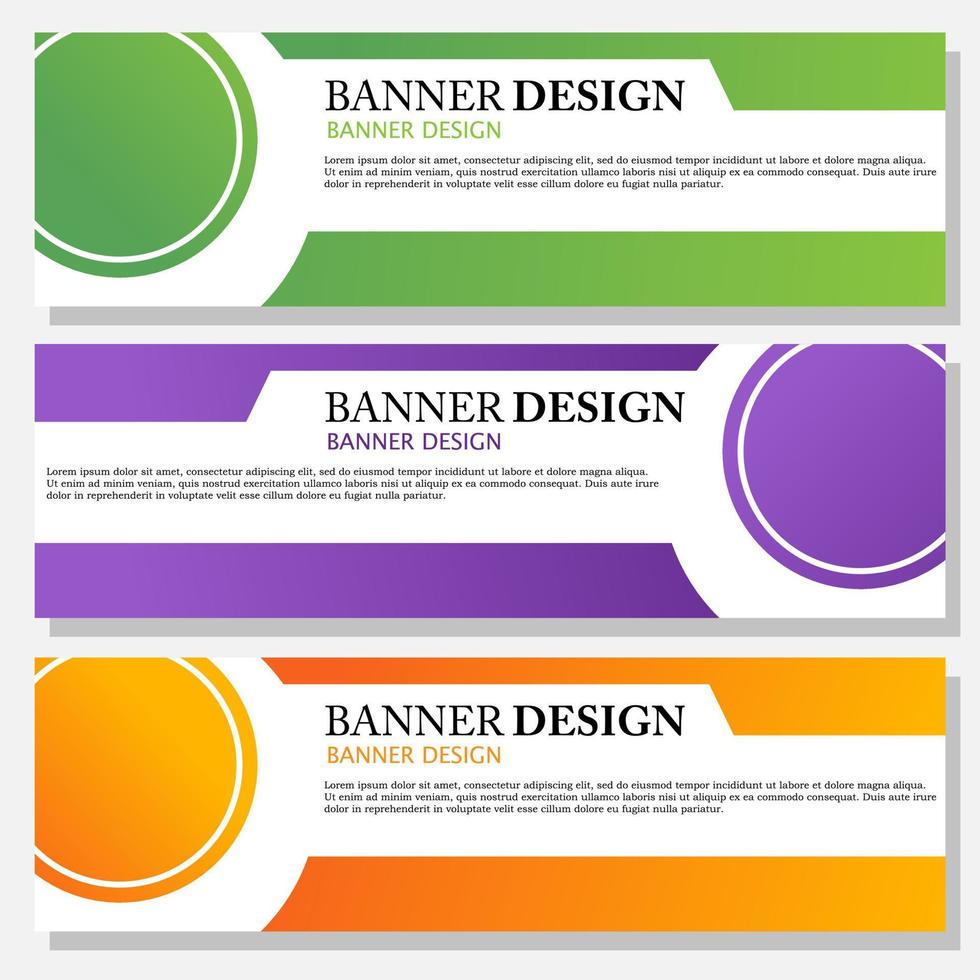 Modern Banner Design. Banner Template. Banner sets. vector