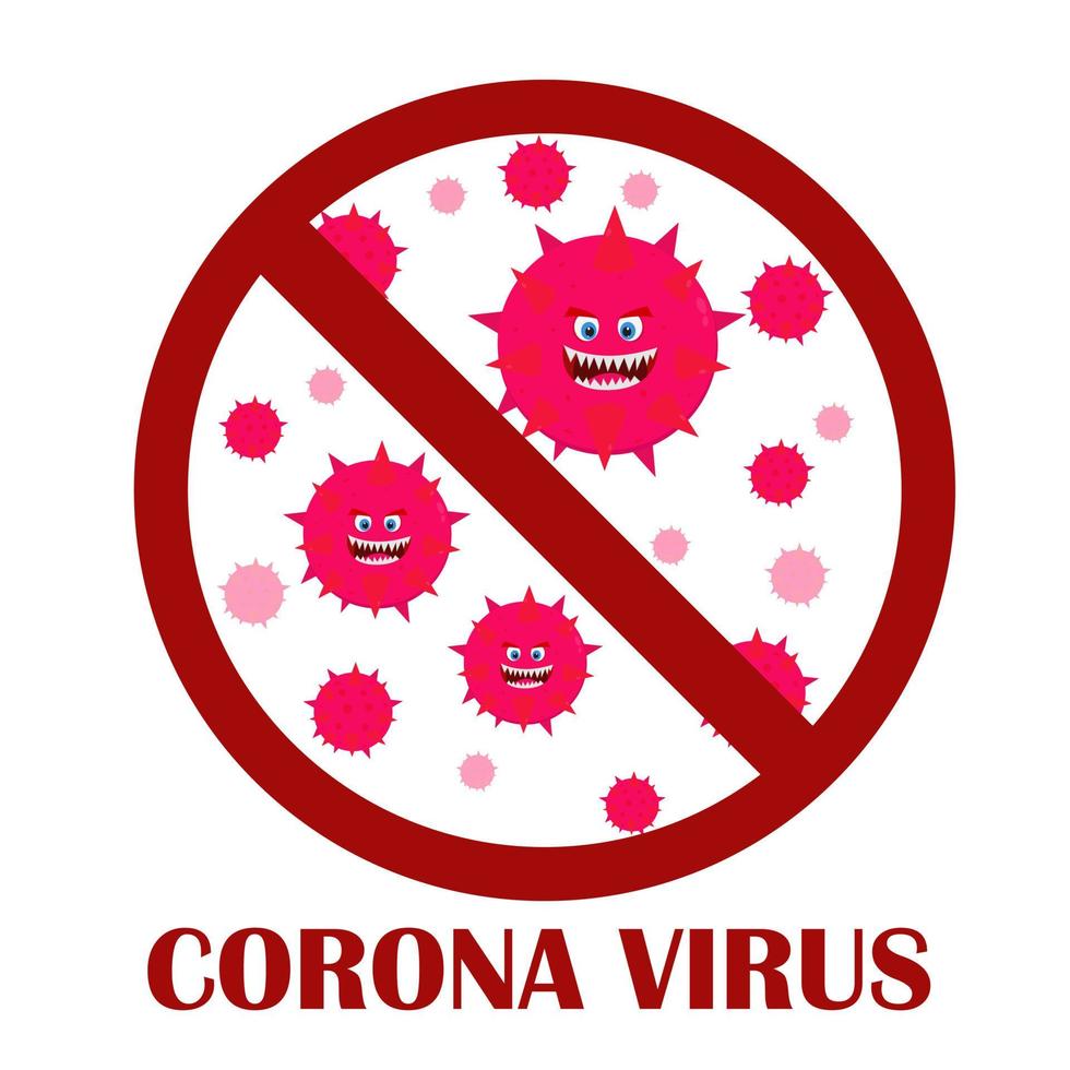 diseño vectorial del virus corona. ataques de virus. es peligroso vector